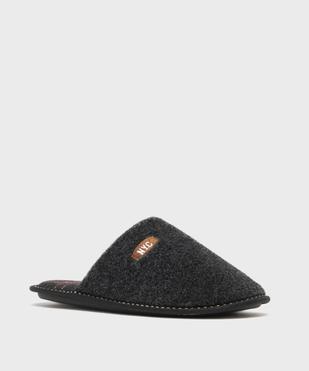 Chaussons mules en velours à doublure textile homme vue2 - GEMO(HOMWR HOM) - GEMO