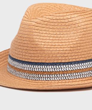 Chapeau de paille trilby à bandes garçon vue2 - GEMO (ACCESS) - GEMO