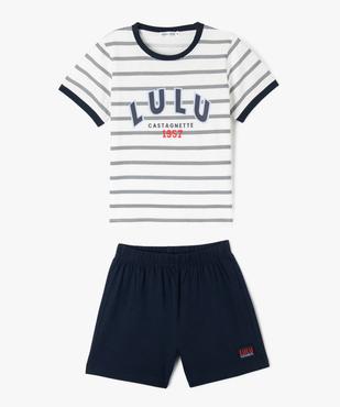 Pyjashort avec haut rayé garçon - LuluCastagnette vue6 - LULU CASTAGNETTE GEMO FOR GOOD - GEMO
