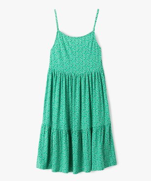 Robe fille imprimée à fines bretelles vue2 - GEMO (JUNIOR) - GEMO