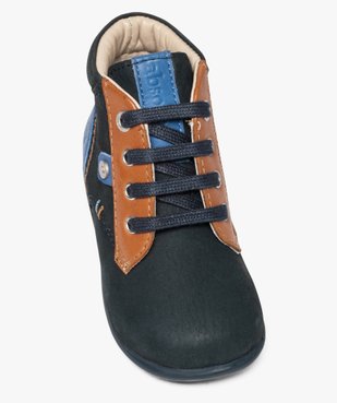Chaussures bébé garçon semi-montantes dessus cuir - Absorba vue5 - ABSORBA - GEMO