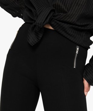 Leggings femme avec zip décoratifs sur l’avant vue2 - GEMO(FEMME PAP) - GEMO