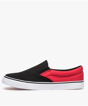 Tennis homme en toile façon slip-on bicolores vue3 - GEMO (SPORTSWR) - GEMO