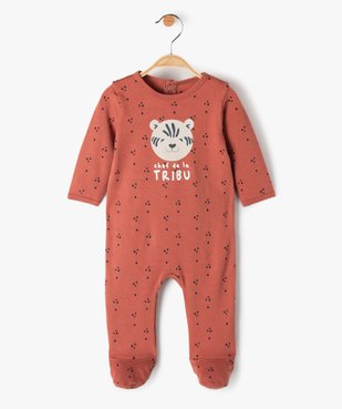 Pyjama dors-bien bébé en coton avec motif sur le buste vue1 - GEMO(BB COUCHE) - GEMO