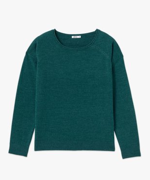 Pull femme à col rond finitions roulottées vue4 - GEMO(FEMME PAP) - GEMO