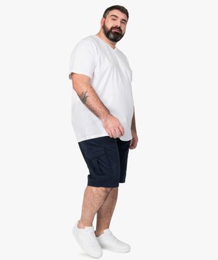 Bermuda homme multipoches en toile vue5 - GEMO (HOMME) - GEMO