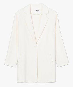 Manteau court femme en matière extensible et grand col vue4 - Nikesneakers(FEMME PAP) - Nikesneakers