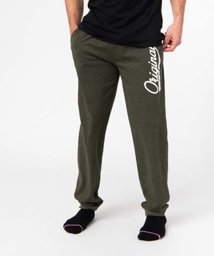 Pantalon de pyjama homme en jersey à taille élastique vue1 - GEMO(HOMWR HOM) - GEMO