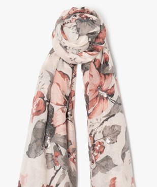 Foulard femme à fleurs et détails argentés vue2 - Nikesneakers (ACCESS) - Nikesneakers