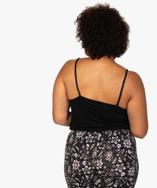 Débardeur femme grande taille en maille fluide et dentelle vue3 - GEMO(HOMWR FEM) - GEMO