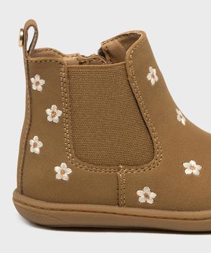 Boots Chelsea à fleurs brodées bébé fille - LuluCastagnette vue6 - LULUCASTAGNETTE - GEMO