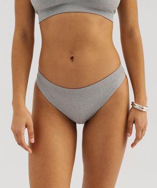 Tanga sans coutures en maille côtelée femme vue2 - GEMO(HOMWR FEM) - GEMO