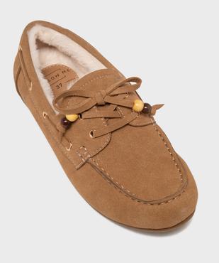 Mocassins fourrés souples dessus suédine femme - Follow Me vue5 - FOLLOW ME - GEMO