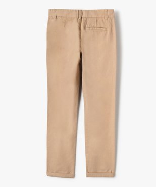 Pantalon chino uni garçon vue3 - GEMO 4G GARCON - GEMO