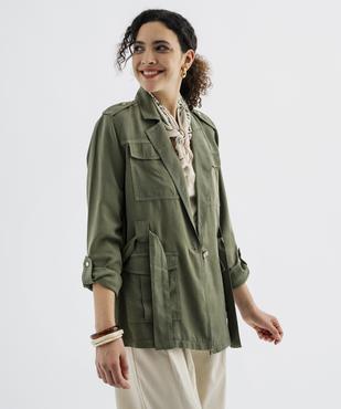 Veste saharienne en Lyocell femme vue1 - GEMO 4G FEMME - GEMO