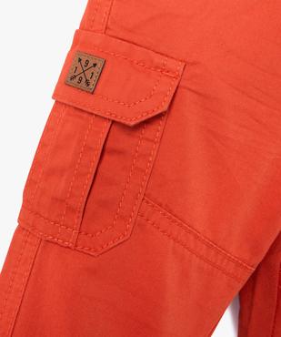 Pantalon coupe cargo doublé avec taille élastique bébé garçon  vue3 - GEMO(BEBE DEBT) - GEMO