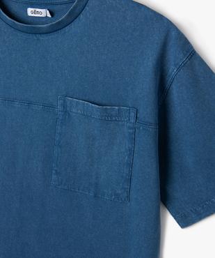 Tee-shirt uni à poche poitrine garçon vue2 - GEMO (JUNIOR) - GEMO