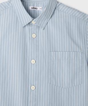 Chemise rayée en coton garçon vue2 - GEMO (JUNIOR) - GEMO