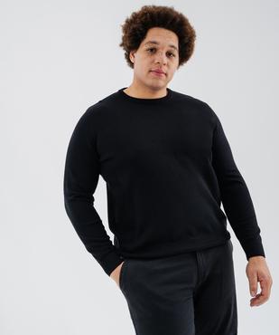 Pull en coton en maille fine à col rond homme  vue4 - GEMO (HOMME) - GEMO