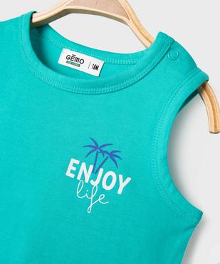 Ensemble 2 pièces short et débardeur bébé garçon vue2 - GEMO 4G BEBE - GEMO
