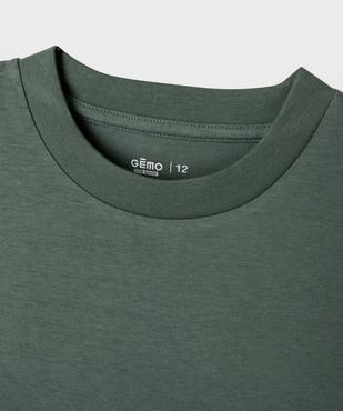 Tee-shirt manches courtes et col rond garçon vue2 - GEMO (JUNIOR) - GEMO