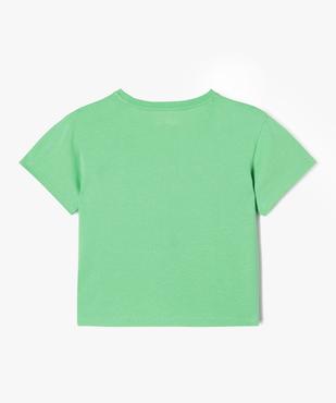 Tee-shirt à manches courtes coupe courte fille vue7 - GEMO 4G FILLE - GEMO