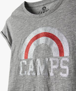 Tee-shirt fille avec motif pailleté – Camps United vue2 - CAMPS UNITED - GEMO