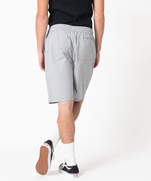 Bermuda en toile à taille élastique homme vue3 - GEMO (HOMME) - GEMO