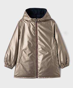 Manteau à capuche déperlant réversible fille vue7 - GEMO 4G FILLE - GEMO