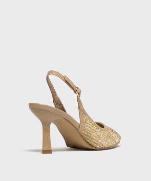 Escarpins slingback bout pointu et talon fin femme - Follow Me vue5 - FOLLOW ME - GEMO