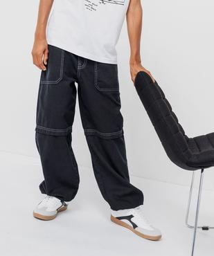 Jean cargo transformable coupe large garçon vue1 - GEMO (JUNIOR) - GEMO