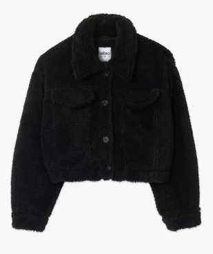 Blouson femme court en sherpa vue4 - GEMO(FEMME PAP) - GEMO