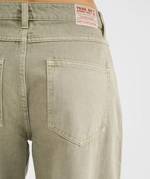 Jean barrel coloré taille haute femme vue4 - GEMO(FEMME PAP) - GEMO