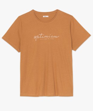Tee-shirt femme à manches courtes imprimé vue4 - GEMO (G TAILLE) - GEMO