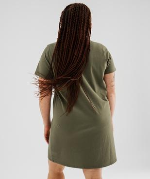 Chemise de nuit à manches courtes femme grande taille vue4 - GEMO 4G FEMME - GEMO