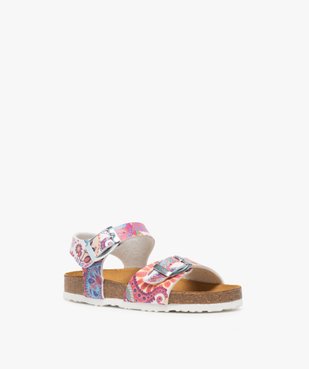Sandales fille à brides à boucle et semelle intérieure cuir vue2 - GEMO (ENFANT) - GEMO