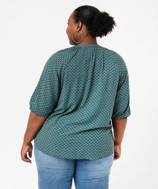 Blouse imprimée à manches 3/4 femme grande taille vue3 - GEMO 4G GT - GEMO