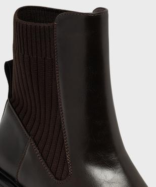 Boots femme à col chaussette avec semelle crantée  vue6 - 5 MILES - GEMO