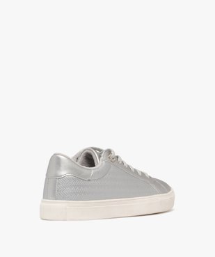Baskets femme fourrées avec dessus métallisé et à semelle blanche vue5 - FOLLOW ME G4G - GEMO