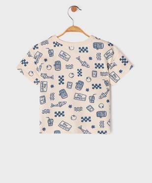 Short en coton imprimé bébé garçon vue3 - GEMO 4G BEBE - GEMO