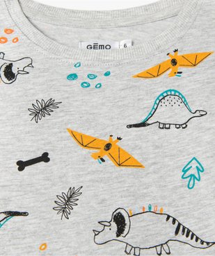 Pyjama garçon chiné à motif dinosaures vue2 - GEMO (ENFANT) - GEMO