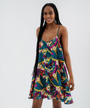 Robe courte à fines bretelles femme vue2 - GEMO 4G FEMME - GEMO
