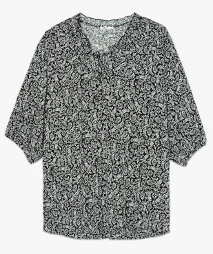 Blouse femme imprimée à manches 3/4 et col fantaisie vue4 - GEMO (G TAILLE) - GEMO