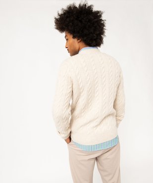 Pull douillet à torsades homme vue3 - GEMO (HOMME) - GEMO