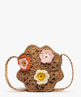 Sac en paille fille à bandoulière en forme de fleur vue1 - GEMO (ENFANT) - GEMO