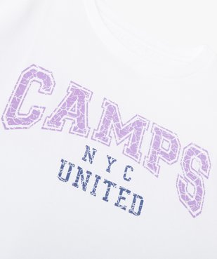 Tee-shirt fille large avec motif craquelé - Camps United vue3 - CAMPS UNITED - GEMO