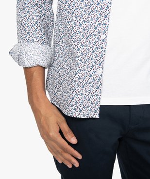 Chemise homme fleurie à manches longues vue2 - GEMO (HOMME) - GEMO