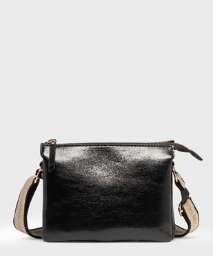 Sac bandoulière à trois soufflets devant verni femme vue1 - GEMO (ACCESS) - GEMO