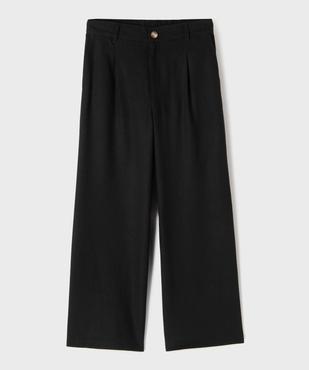 Pantalon large à pinces en lin et viscose fille vue1 - GEMO 4G FILLE - GEMO