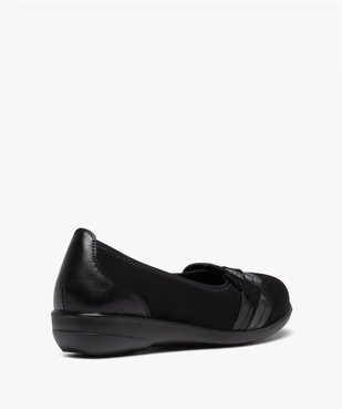 Ballerines femme confort en suédine avec bride tressée vue4 - GEMO 4G FEMME - GEMO